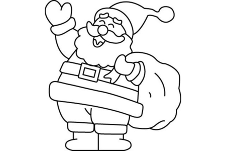 Printable coloring pages: Santa Claus 04 – 10 Doigts