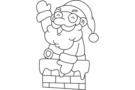 Printable coloring pages: Santa Claus 06 – 10 Doigts
