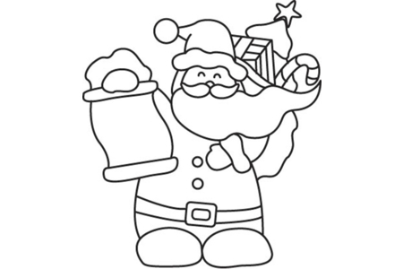 Printable coloring pages: Santa Claus 12 – 10 Doigts