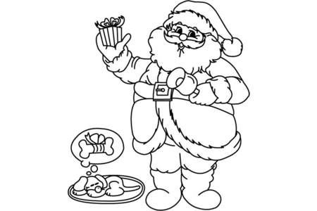 Printable coloring pages: Santa Claus 13 – 10 Doigts