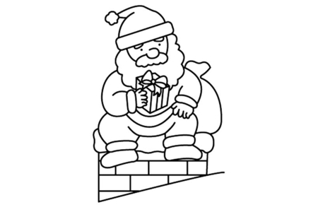 Printable coloring pages: Santa Claus 14 – 10 Doigts