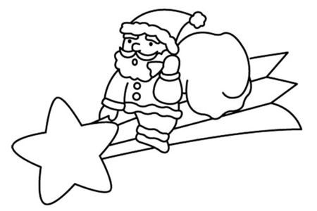 Printable coloring pages: Santa Claus 15 – 10 Doigts
