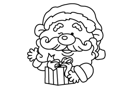 Printable coloring pages: Santa Claus 17 – 10 Doigts