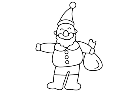 Printable coloring pages: Santa Claus 19 – 10 Doigts