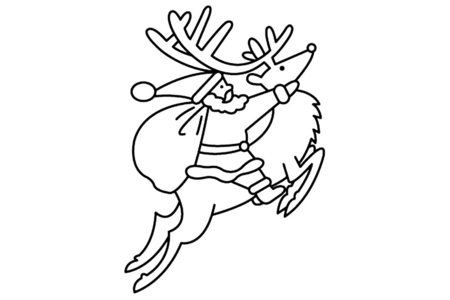 Printable coloring pages: Santa Claus 20 – 10 Doigts