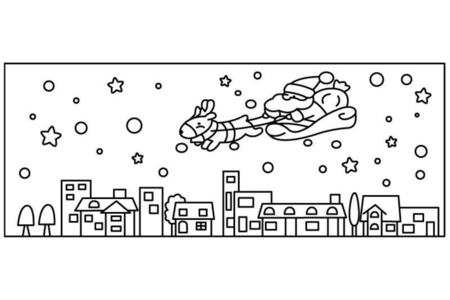Printable coloring pages: Santa Claus 21 – 10 Doigts
