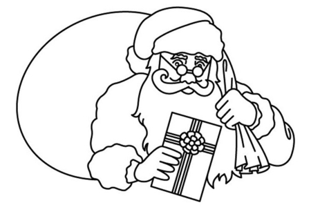 Printable coloring pages: Santa Claus 22 – 10 Doigts
