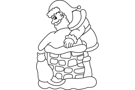 Printable coloring pages: Santa Claus 23 – 10 Doigts