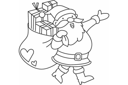 Printable coloring pages: Santa Claus 24 – 10 Doigts
