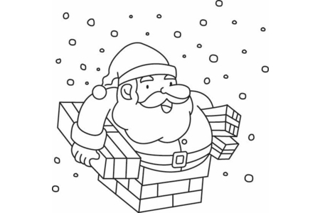 Printable coloring pages: Santa Claus 25 – 10 Doigts