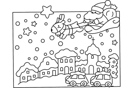 Printable coloring pages: Santa Claus 27 – 10 Doigts