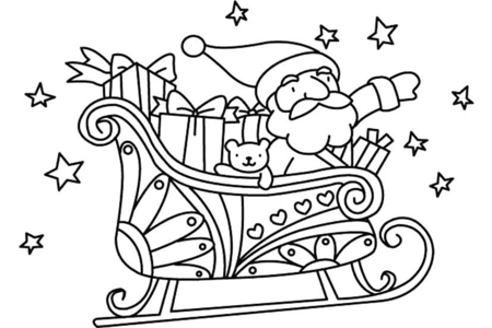 Printable coloring pages: Santa Claus 28 – 10 Doigts