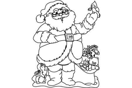 Printable coloring pages: Santa Claus 29 – 10 Doigts