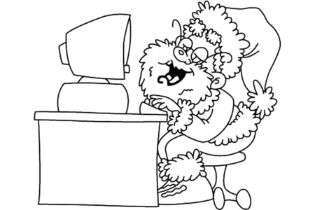 Printable coloring pages: Santa Claus 30 – 10 Doigts