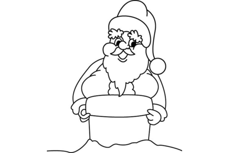 Printable coloring pages: Santa Claus 35 – 10 Doigts