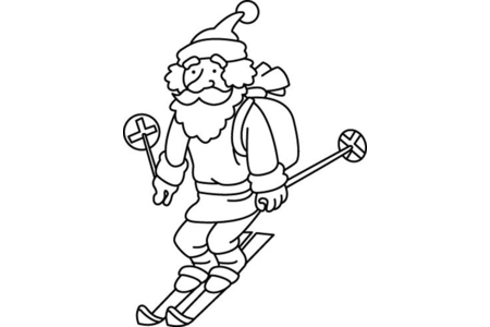 Printable coloring pages: Santa Claus 37 – 10 Doigts