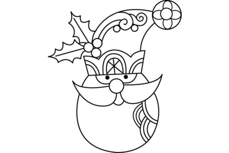 Printable coloring pages: Santa Claus 39 – 10 Doigts