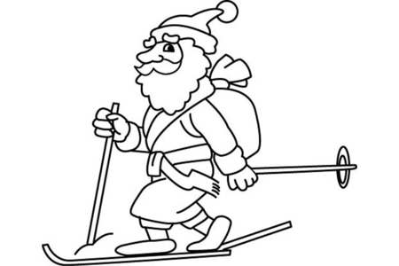 Printable coloring pages: Santa Claus 40 – 10 Doigts
