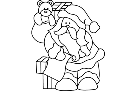 Printable coloring pages: Santa Claus 41 – 10 Doigts