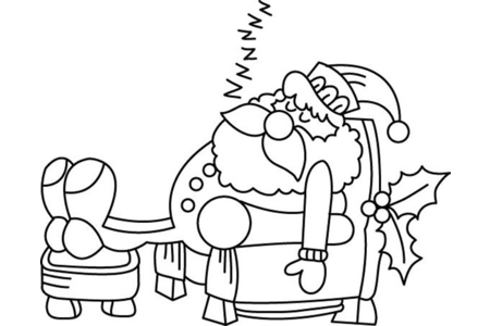 Printable coloring pages: Santa Claus 42 – 10 Doigts