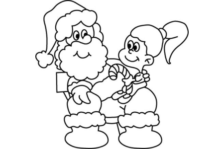 Printable coloring pages: Santa Claus 43 – 10 Doigts