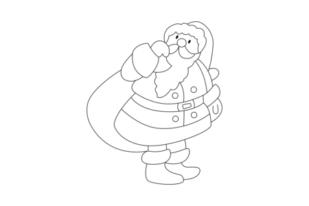 Printable coloring pages: Santa Claus 46 – 10 Doigts