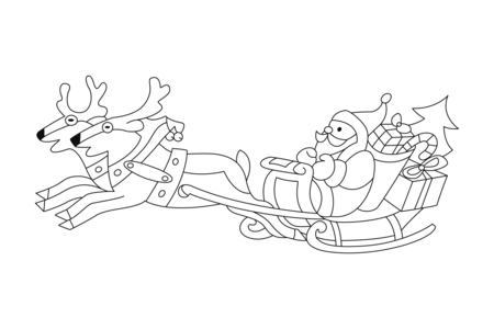 Printable coloring pages: Santa Claus 47 – 10 Doigts