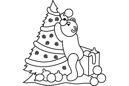 Printable coloring pages: Tree 05 – 10 Doigts
