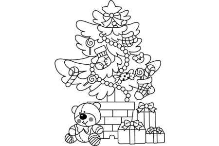 Printable coloring pages: Tree 06 – 10 Doigts