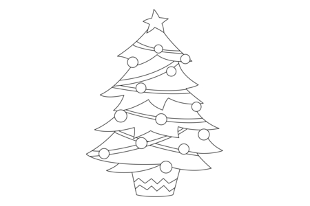 Printable coloring pages: Tree 14 – 10 Doigts
