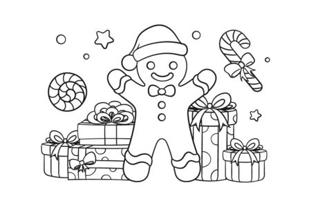 Printable coloring pages: bonhomme02 – 10 Doigts