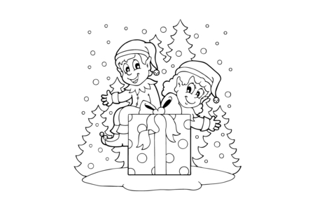 Printable coloring pages: lutin08 – 10 Doigts
