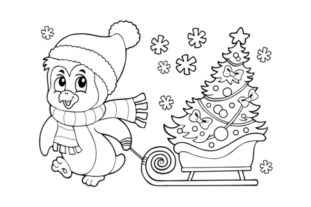 Printable coloring pages: penguin02 – 10 Doigts