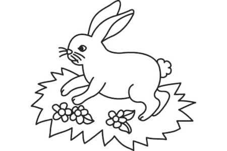 Printable coloring pages: Rabbit 07 – 10 Doigts