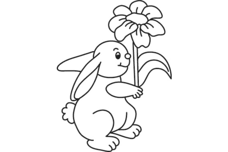 Printable coloring pages: Rabbit 08 – 10 Doigts