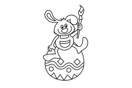 Printable coloring pages: Rabbit 18 – 10 Doigts