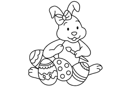Printable coloring pages: Rabbit 19 – 10 Doigts