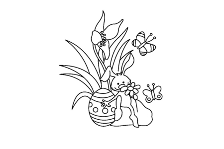 Printable coloring pages: Rabbit 21 – 10 Doigts
