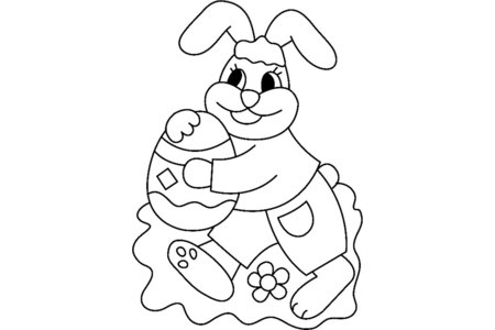 Printable coloring pages: Rabbit 24 – 10 Doigts
