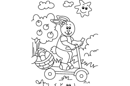 Printable coloring pages: Rabbit 36 – 10 Doigts