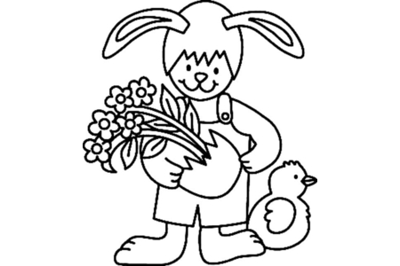 Printable coloring pages: Rabbit 41 – 10 Doigts