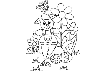 Printable coloring pages: Rabbit 45 – 10 Doigts