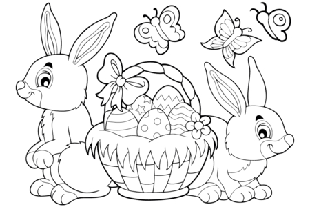 Printable coloring pages: Rabbit 53 – 10 Doigts