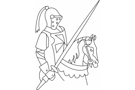 Printable coloring pages: Knight 01 – 10 Doigts
