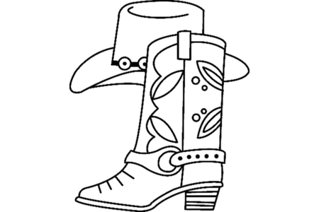 Dibujos para imprimir : Bota y sombrero 01 – 10 Doigts