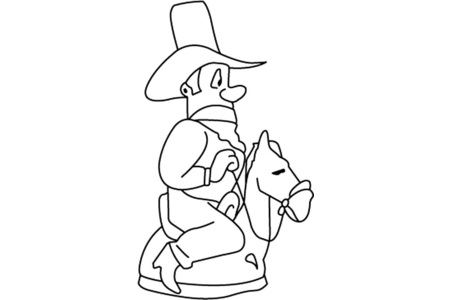 Dibujos para imprimir : Vaquero 02 – 10 Doigts
