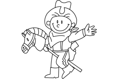Dibujos para imprimir : Vaquero 03 – 10 Doigts