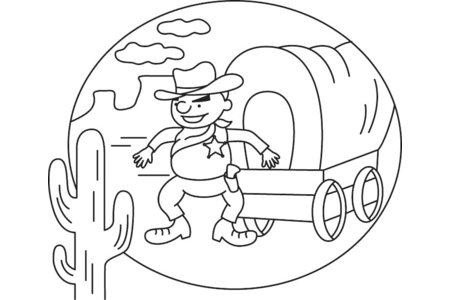Dibujos para imprimir : Vaquero 07 – 10 Doigts