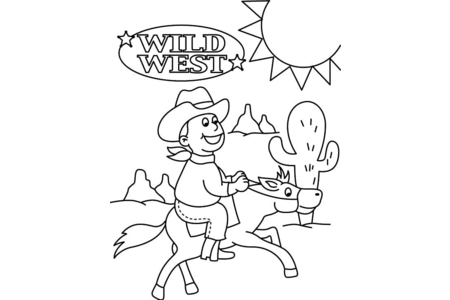 Dibujos para imprimir : Vaquero 09 – 10 Doigts