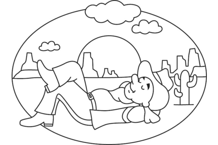 Dibujos para imprimir : Vaquero 10 – 10 Doigts